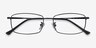 Hobbes Black TitaniumEyeglass Frames from EyeBuyDirect, Closed View