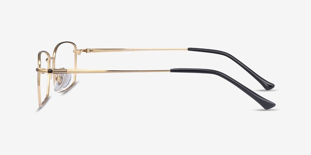 Hobbes Golden TitaniumEyeglass Frames from EyeBuyDirect, Side View