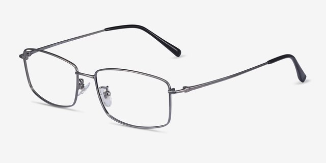 Embark Gunmetal TitaniumEyeglass Frames from EyeBuyDirect, Angle View