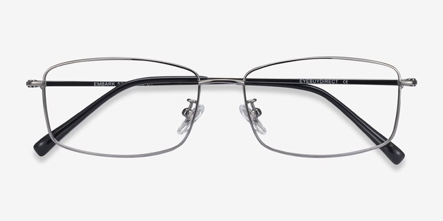 Embark Gunmetal TitaniumEyeglass Frames from EyeBuyDirect, Closed View