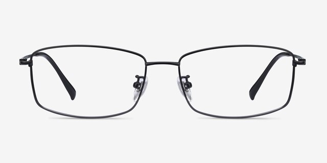 Embark Black TitaniumEyeglass Frames from EyeBuyDirect, Front View