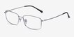 Embark Silver TitaniumEyeglass Frames from EyeBuyDirect, Angle View