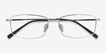 Embark Silver TitaniumEyeglass Frames from EyeBuyDirect, Closed View