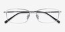 Embark Silver TitaniumEyeglass Frames from EyeBuyDirect, Closed View