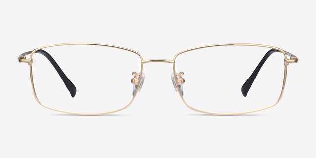 Embark Golden TitaniumEyeglass Frames from EyeBuyDirect, Front View