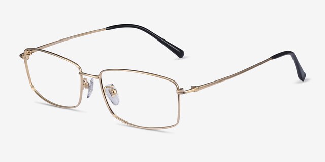 Embark Golden TitaniumEyeglass Frames from EyeBuyDirect, Angle View