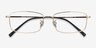 Embark Golden TitaniumEyeglass Frames from EyeBuyDirect, Closed View