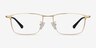 Fielder Gold TitaniumEyeglass Frames from EyeBuyDirect, Front View