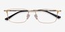 Fielder Gold TitaniumEyeglass Frames from EyeBuyDirect, Closed View