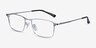 Fielder Silver TitaniumEyeglass Frames from EyeBuyDirect, Angle View