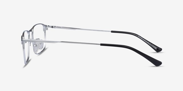 Fielder Silver TitaniumEyeglass Frames from EyeBuyDirect, Side View