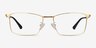 Decider Doré TitaniumMontures de lunettes de vue d'EyeBuyDirect, Vue de Face