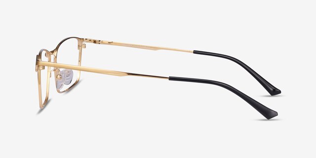 Decider Doré TitaniumMontures de lunettes de vue d'EyeBuyDirect, Vue de Côté