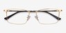Decider Doré TitaniumMontures de lunettes de vue d'EyeBuyDirect, Vue Rapprochée