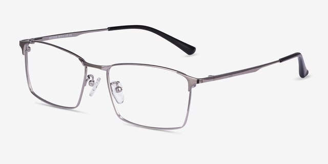 Decider Gunmetal TitaniumEyeglass Frames from EyeBuyDirect, Angle View