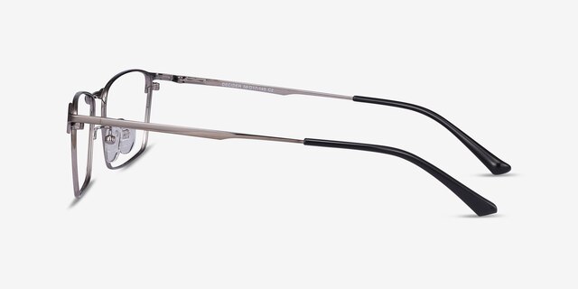 Decider Gunmetal TitaniumEyeglass Frames from EyeBuyDirect, Side View