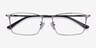 Decider Gunmetal TitaniumEyeglass Frames from EyeBuyDirect, Closed View