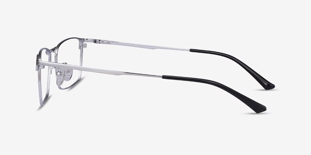 Decider Silver TitaniumEyeglass Frames from EyeBuyDirect, Side View