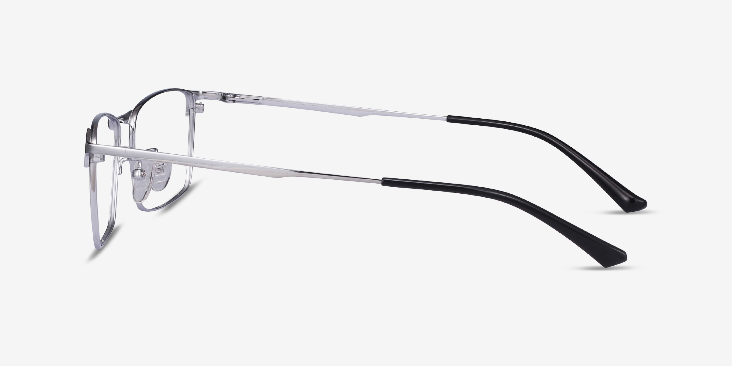 Decider Rectangle Silver Glasses For Men Eyebuydirect Canada 