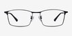 Decider Black TitaniumEyeglass Frames from EyeBuyDirect, Front View
