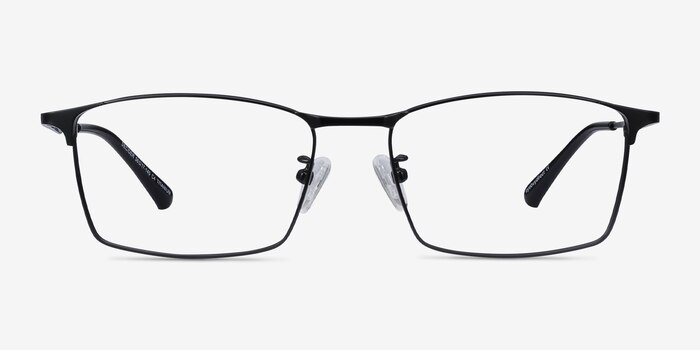 Decider Noir Titanium Montures de lunettes de vue d'EyeBuyDirect