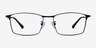 Decider Black TitaniumEyeglass Frames from EyeBuyDirect, Front View