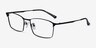 Decider Black TitaniumEyeglass Frames from EyeBuyDirect, Angle View