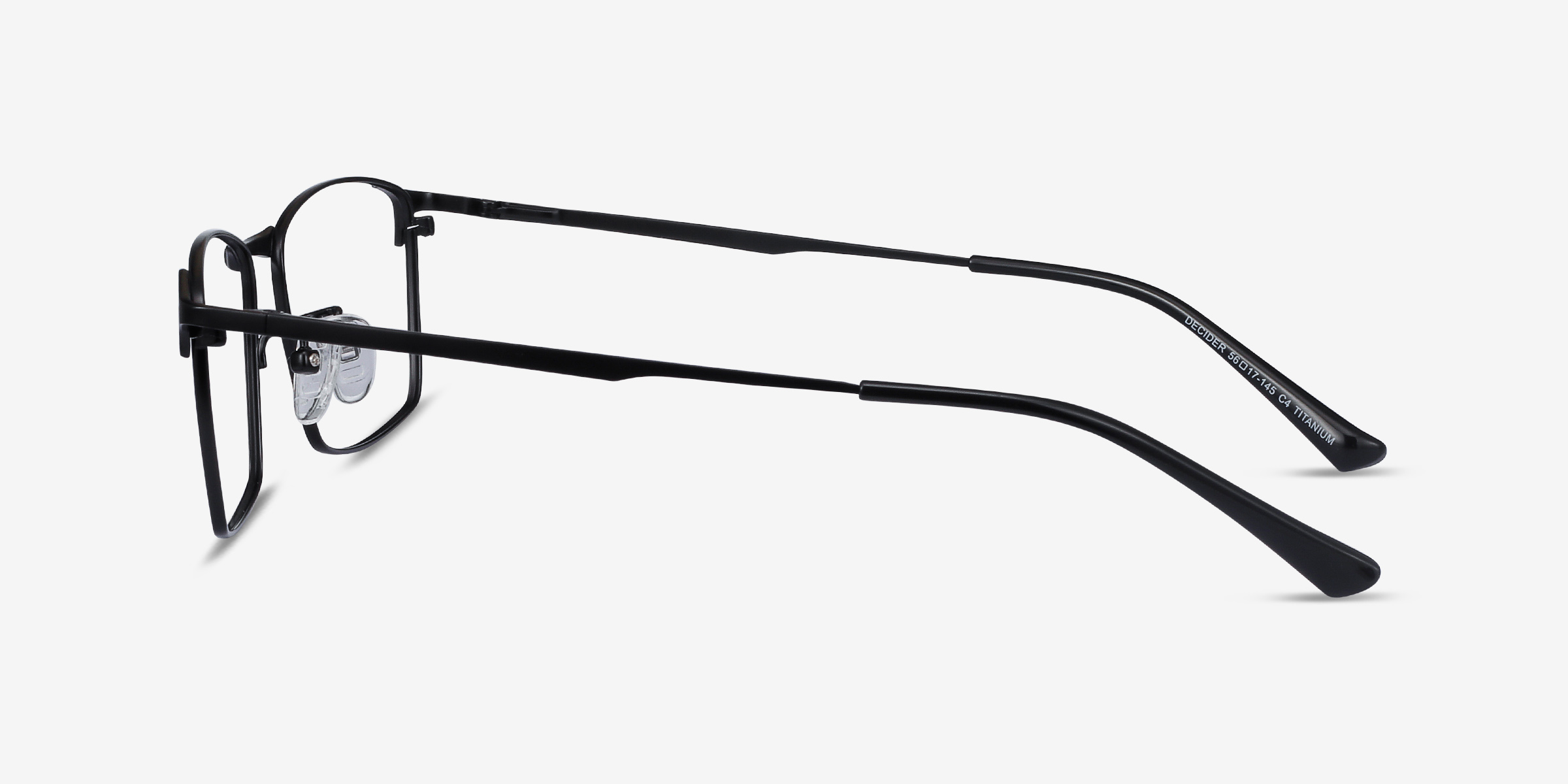 Decider Rectangle Black Glasses for Men | Eyebuydirect