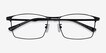 Decider Black TitaniumEyeglass Frames from EyeBuyDirect, Closed View