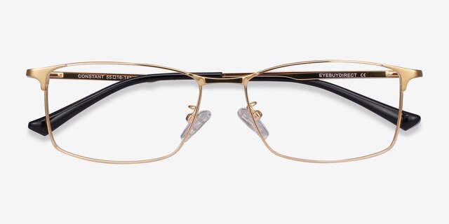 Constant Doré TitaniumMontures de lunettes de vue d'EyeBuyDirect, Vue Rapprochée