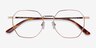 Comet Or rose TitaniumMontures de lunettes de vue d'EyeBuyDirect, Vue Rapprochée