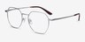 Comet Silver TitaniumEyeglass Frames from EyeBuyDirect, Angle View