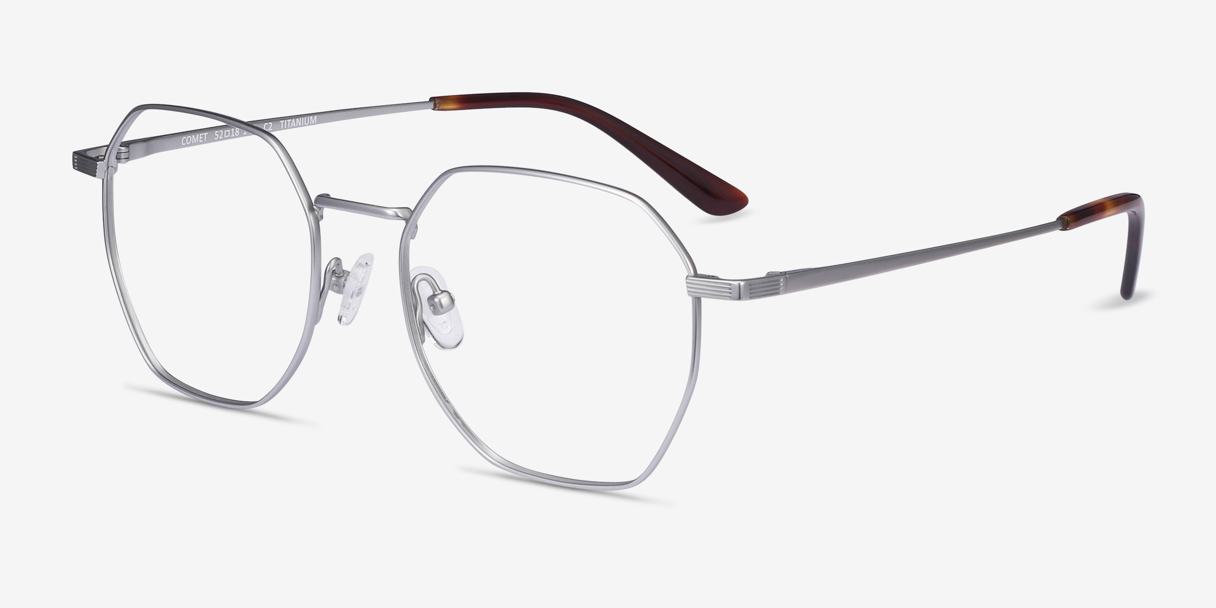 Comet Geometric Silver Full Rim Eyeglasses | Eyebuydirect