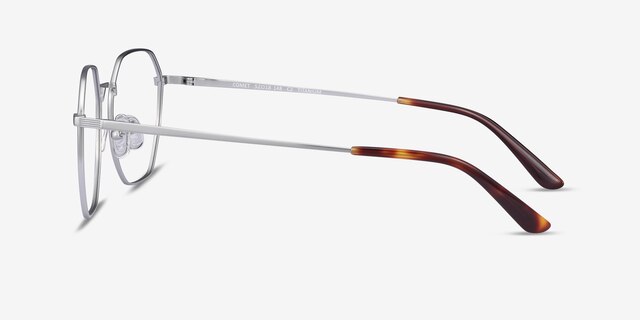 Comet Silver TitaniumEyeglass Frames from EyeBuyDirect, Side View