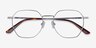 Comet Silver TitaniumEyeglass Frames from EyeBuyDirect, Closed View