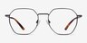 Comet Black TitaniumEyeglass Frames from EyeBuyDirect, Front View