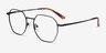 Comet Black TitaniumEyeglass Frames from EyeBuyDirect, Angle View