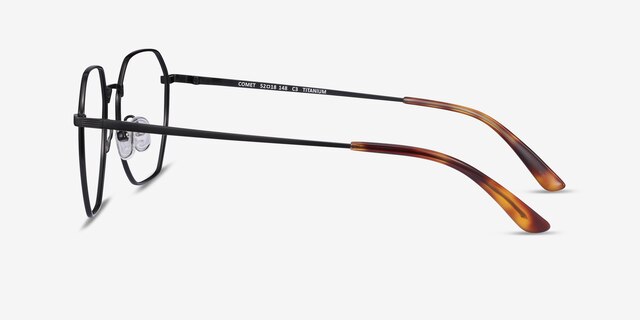Comet Black TitaniumEyeglass Frames from EyeBuyDirect, Side View