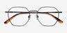 Comet Black TitaniumEyeglass Frames from EyeBuyDirect, Closed View