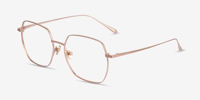 Holistic Or rose TitaniumMontures de lunettes de vue d'EyeBuyDirect, Vue d'Angle