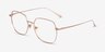 Holistic Or rose TitaniumMontures de lunettes de vue d'EyeBuyDirect, Vue d'Angle