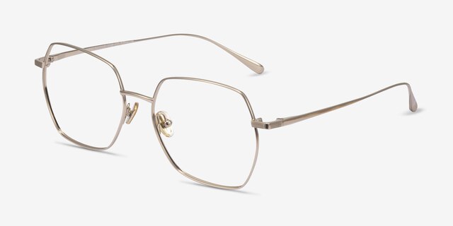 Holistic Gold TitaniumEyeglass Frames from EyeBuyDirect, Angle View