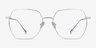 Holistic Silver TitaniumEyeglass Frames from EyeBuyDirect, Front View