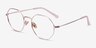 Cecily Rose Gold TitaniumEyeglass Frames from EyeBuyDirect, Angle View