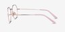 Cecily Rose Gold TitaniumEyeglass Frames from EyeBuyDirect, Side View