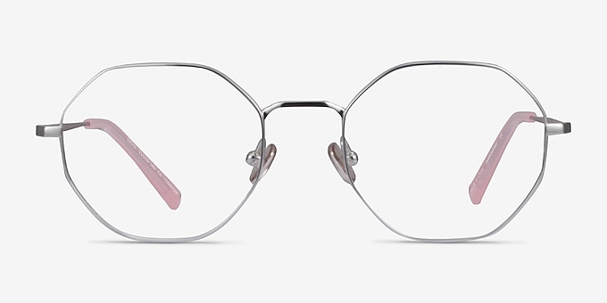 Cecily Silver Titanium Eyeglass Frames