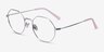 Cecily Silver TitaniumEyeglass Frames from EyeBuyDirect, Angle View