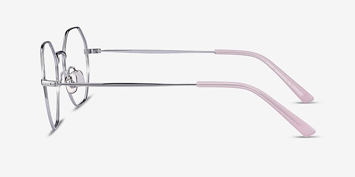 Cecily Silver Titanium Eyeglass Frames from EyeBuyDirect