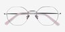 Cecily Silver TitaniumEyeglass Frames from EyeBuyDirect, Closed View