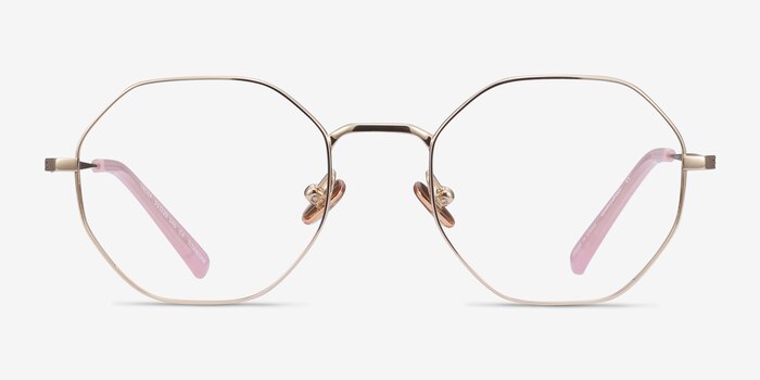 Cecily Gold Titanium Eyeglass Frames from EyeBuyDirect
